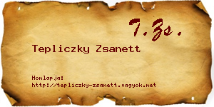 Tepliczky Zsanett névjegykártya